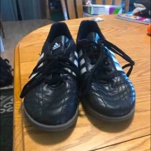 Black & White Adidas Indoor soccer shoes